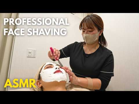 (ASMR) The Secret of Japanese Silky & Smooth Skin – Professional Face Shaving & Dermaplaning