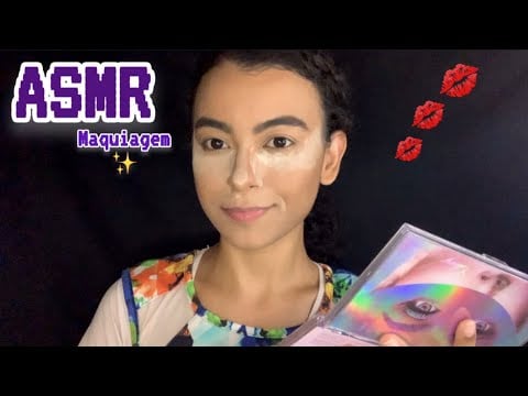 ASMR/ OBSERVE EU ME MAQUIAR E DURMA RÁPIDO! Com som de CHUVA 🌧️ sem falas.