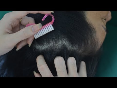 ASMR Hair Combing, Hair Play, Hair Parting With Breathing Sounds For Stress Relief