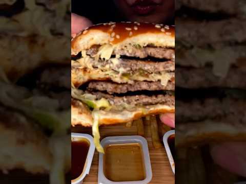 Eating A Double Big Mac! #asmr #food #yt #mcdonalds