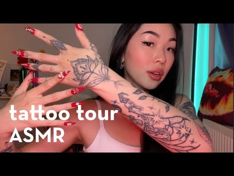 ASMR | TATTOO TOUR 🖊️🖤 | whispers | yapping | mouth sounds