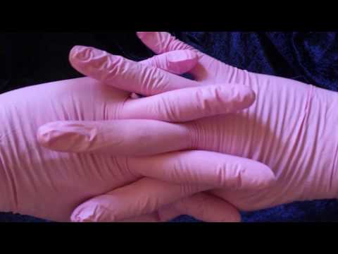 LATEX GLOVES 🙌 PINK💜👉  PURPLE 💕 LAYERING  [[ASMR]]