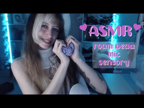 ASMR 💙 Foam Bead Mic Sensory