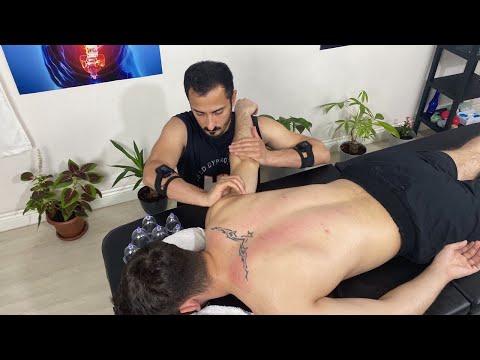 ASMR Massage - Full Back and Cupping (Table Massage)