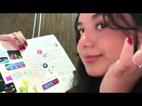 ASMR tour pelo meu diário 📝 