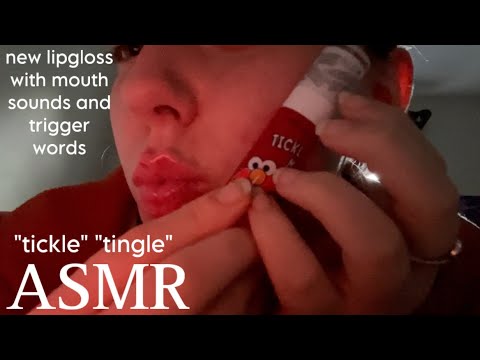 ASMR mouth sounds with my new elmo lipgloss (so tingly)