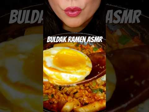 BULDAK ramen with perfectly cooked eggs #asmr #noodles #buldak #food