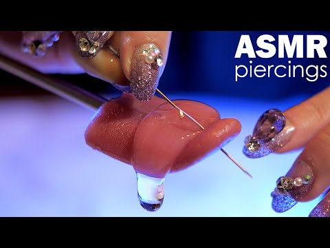 [Awesome] 10 selections of piercing sounds on the tongue, navel, nose, and ears [ASMR]