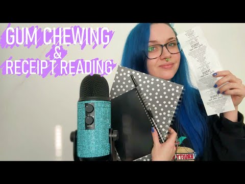 ASMR Gum Chewing, Receipt Reading & A Little Bit Of Writing