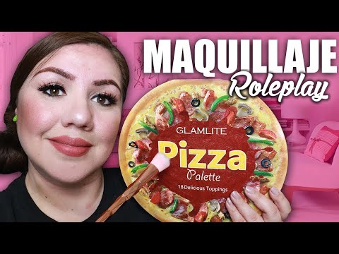 ASMR Español TE MAQUILLO CON UNA PIZZA / Murmullo Latino