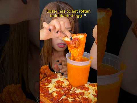 10c spicy butter chicken pizza race! #food #eating #mukbang #challenge #race