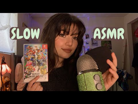 ASMR | Slow and Gentle ASMR ( Slow Mouth Sounds, Gripping, Mic Triggers, Tapping, Rambles and More)