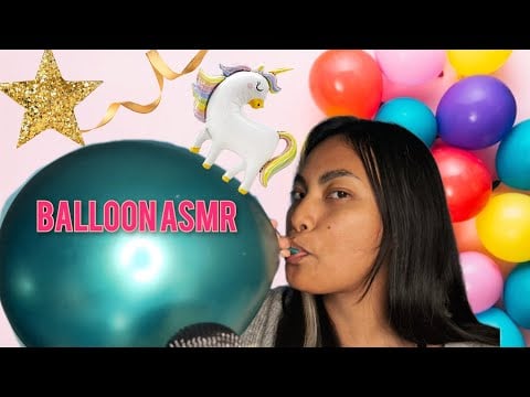 ASMR Latex Balloon Sounds , Oddly Satisfying , Blowing Up Balloon Mouth Sounds