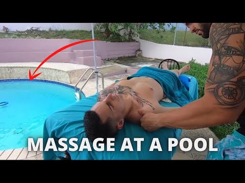 Upper Body Massage | Poolside Spa Session | No Talking ASMR