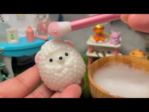 ASMR 🐑🌙✨Mochi Squishy Sheep Spa & Wool Care (Toy ASMR for Your Inner Child)