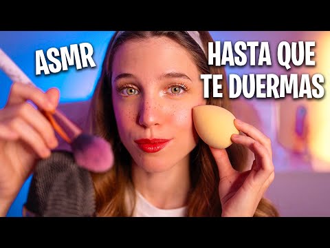 ASMR ME MAQUILLO hasta que te duermas profundamente 💤 Sonidos de brochas, cremitas y maquillaje 💄