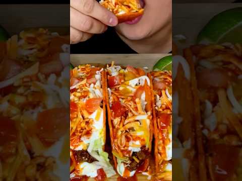 That CRUNCH! 🤯 #asmr #tacos #cheesy