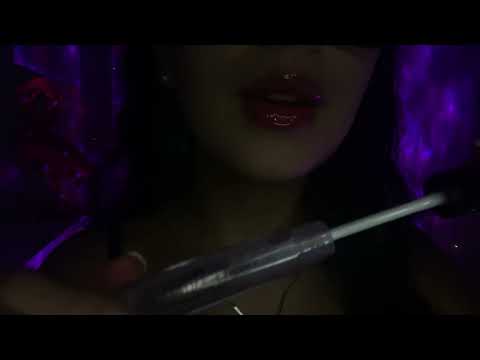 ASMR - SONS DE BOCA com GLOSS EM CAMADAS | luz baixa para você dormir e relaxar 💙