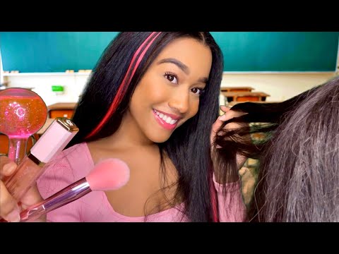 ASMR The Girl Behind You In Class Is Obsessed W/ The Color Pink 💕🌸 Personal Attention ASMR