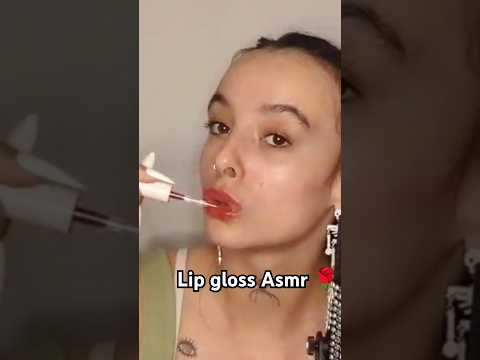 Lip gloss application mouth sounds 💗 #asmr #relax #lipglossasmr #mouthsounds