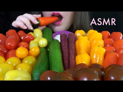 HEALTHY EATING ASMR Raw Veggie Platter - EXTREMELY SATISFYING Crunchy Sounds
