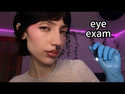 Quick Eye Exam / Follow my Instructions ASMR (lights, visuals, mouth sounds…)
