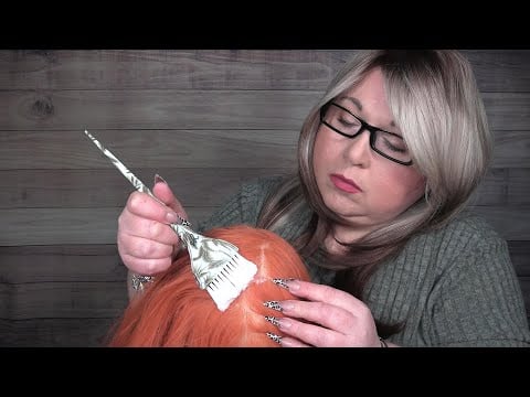 ASMR Dry Scalp Treatment, Scalp Massage, Scalp Scratching with Long Nails, Whispering Hairdresser RP