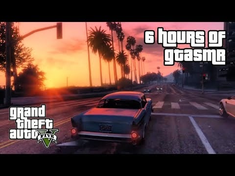 6 HOURS GTA ASMR 🌆 Ear to Ear Whispering ✨ Rain, Thunder, Car Sounds 🌆 NO Mid-Roll Ads