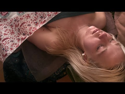 ASMR facial so relaxed she fell asleep 💗