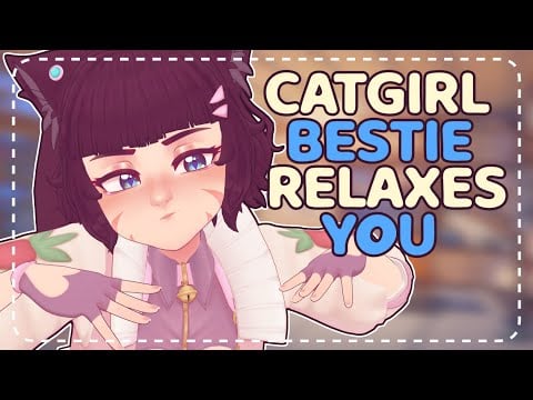 ꒰ASMR꒱ 🐾 Catgirl Bestie Tingles You Whilst You Game 😴