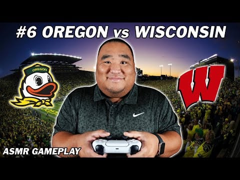 #6 OREGON vs WISCONSIN | College Football ASMR Gameplay (Week 9)