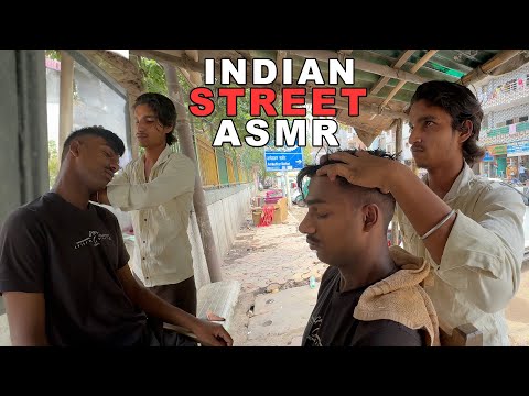 ASMR Street Intense Head Massage by Young Street Barber | Indian Street Asmr | Indian Barber