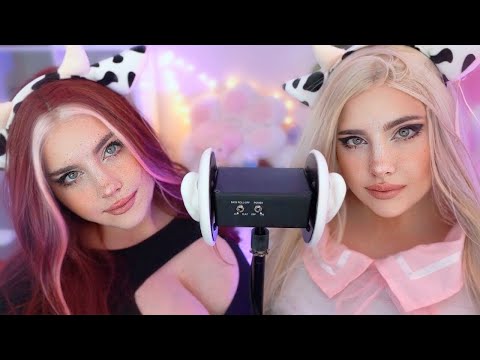 ASMR TWIN 💞 EAR BLOWING & BREATHING for sleep