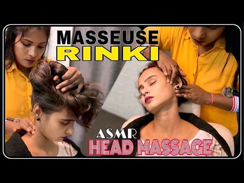 ASMR GREAT HEAD MASSAGE FOR DEEP SLEEP TO MANI BY INDIAN MASSEUES RINKI | No Talking