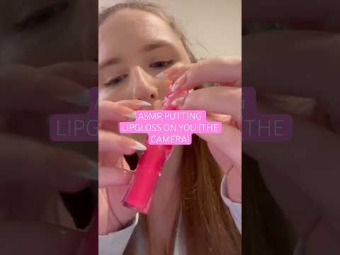 ASMR applying lipgloss directly on the camera #asmrsounds #asmrvideos #asmrcommunity #asmrlipgloss