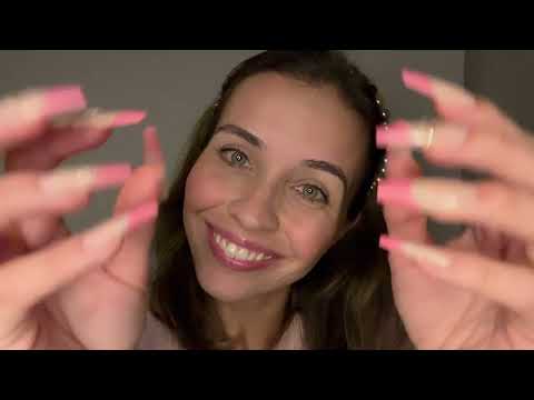 ASMR: Can I touch your face? ~long nails + hand movements
