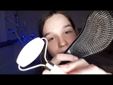 ASMR TE ARRUMANDO PARA DORMIR E RELAXANDO SEU COURO CABELUDO