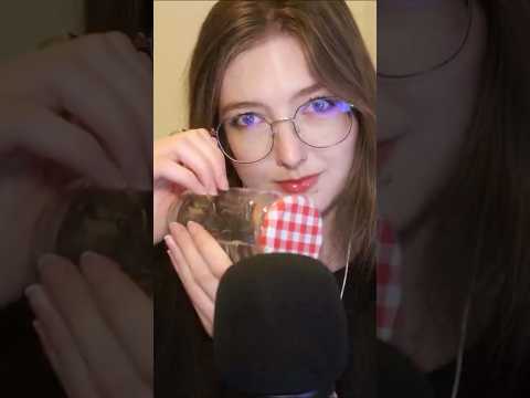 ASMR Mason Jar Sounds ⭐️ Glass Tapping & Water Sounds #asmrshorts