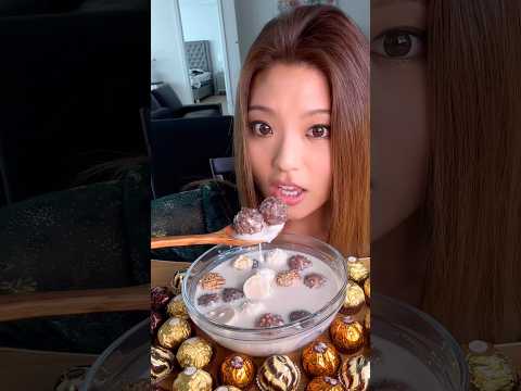Trying the most expensive cereal in the world… Ferrero Rocher #food #eating #mukbang #chocolate