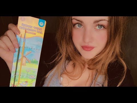 АСМР Прикосновения К Лицу Кисточками Тихий Шепот ASMR