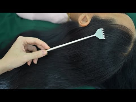 ASMR Scalp Scratching, Scalp Massage, Hair Play, Hair Brushing Tingling For Relaxation