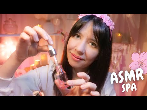 ASMR ROLEPLAY 🌸🌿 SPA soin du visage et cheveux 🌿 RELAXATION INTENSE - Massage & Coiffage