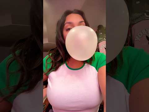 BIG BUBBLE ASMR | blowing a HUGE bubble gum tape sounds #bubble #bubblegum