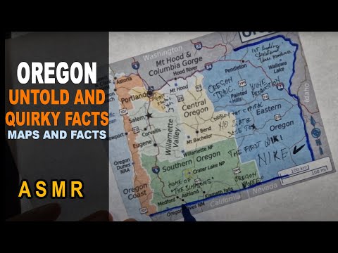 ASMR: OREGON - The Untold and Quirky FACTS | Map outline with facts | ASMR maps and Facts