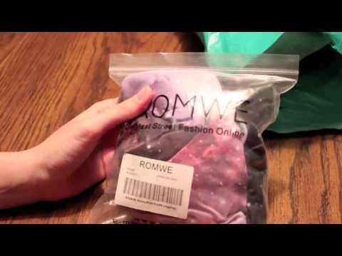 Unpacking Romwe Order (ASMR Soft spoken + Package Crinkling)