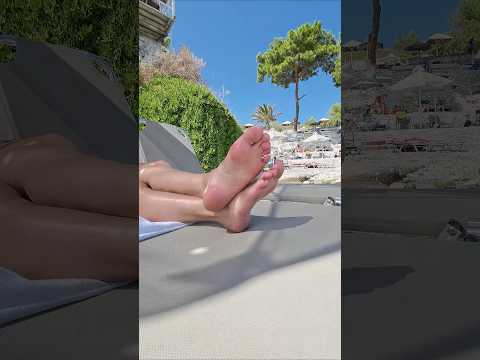 My feet on the beach in Greece #feets #legs #relaxing #shorts #asmr #beach #barefoot