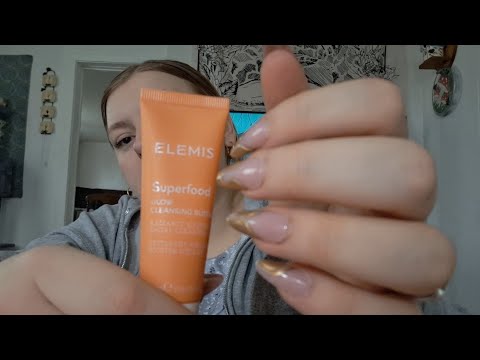 ASMR- FB Marketplace Haul (makeup, perfumes, facemasks)Show and Tell Tapping &Swatches lofi Rambling