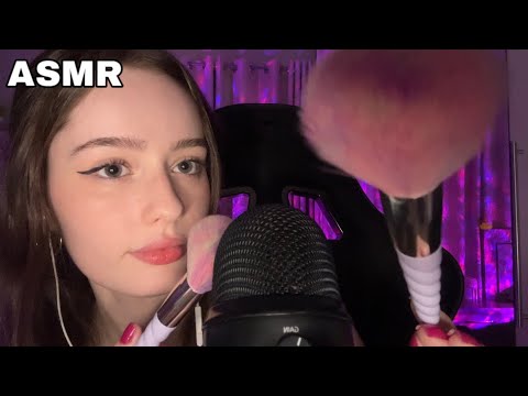 ASMR PINCEL NA TELA + sons de boca! 👄🖌️