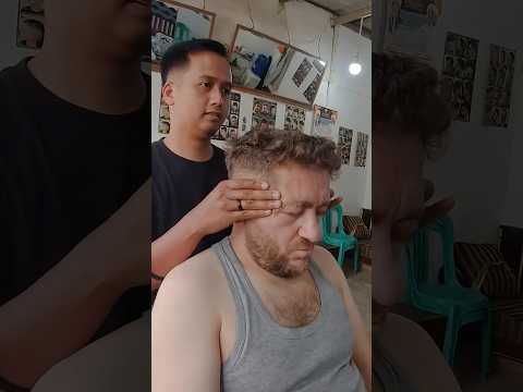 Surprisingly Cheap Barber Massage - Indonesia Street Berber Massage #streetmassage #pijat #shorts