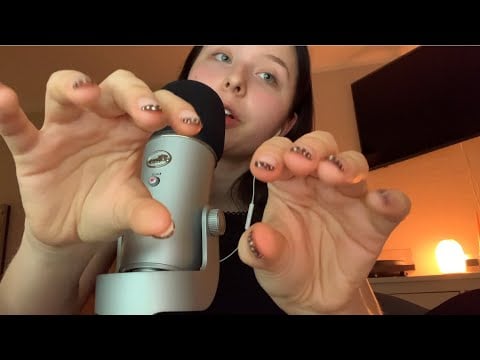 ASMR - TINGLY TRIGGER WORDS w/ hand movements & mouth sounds 🌙😚